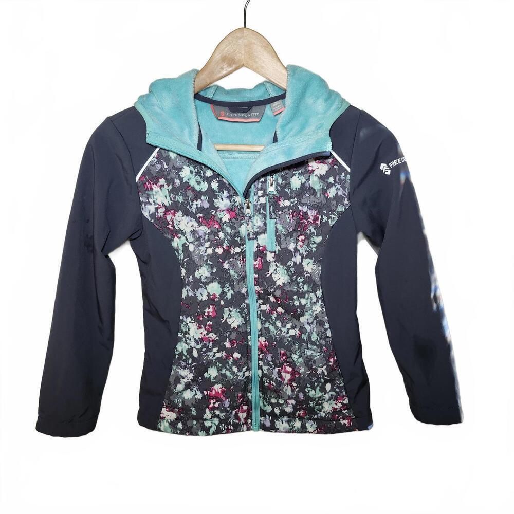 Free Country Kids's Floral Fleece Lined Jacket Size L